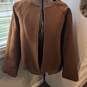 Amazon Brown Open-Front Women's Blazer Jacket